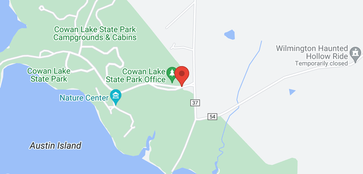 map of Cowan Lake Campground & Marina
